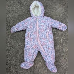 OshKosh B'gosh Pink Floral Fleece-Lined Snowsuit